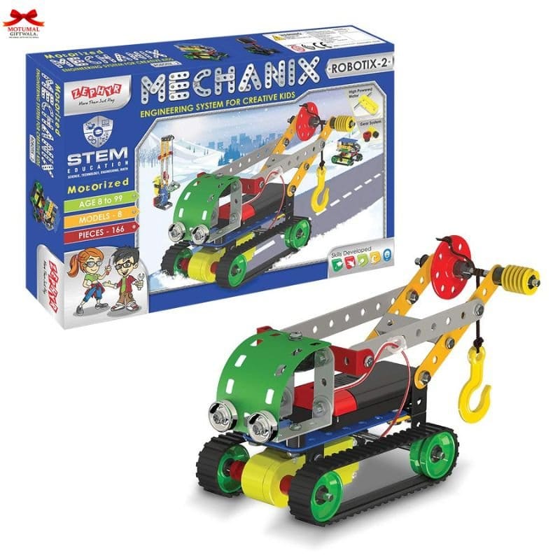 Mechanix Robotix-2 Motorized STEM Construction Kit 8in1 Motumal-motumal