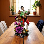 Side View of Musical Boy and Girl Showpiece with Guitar