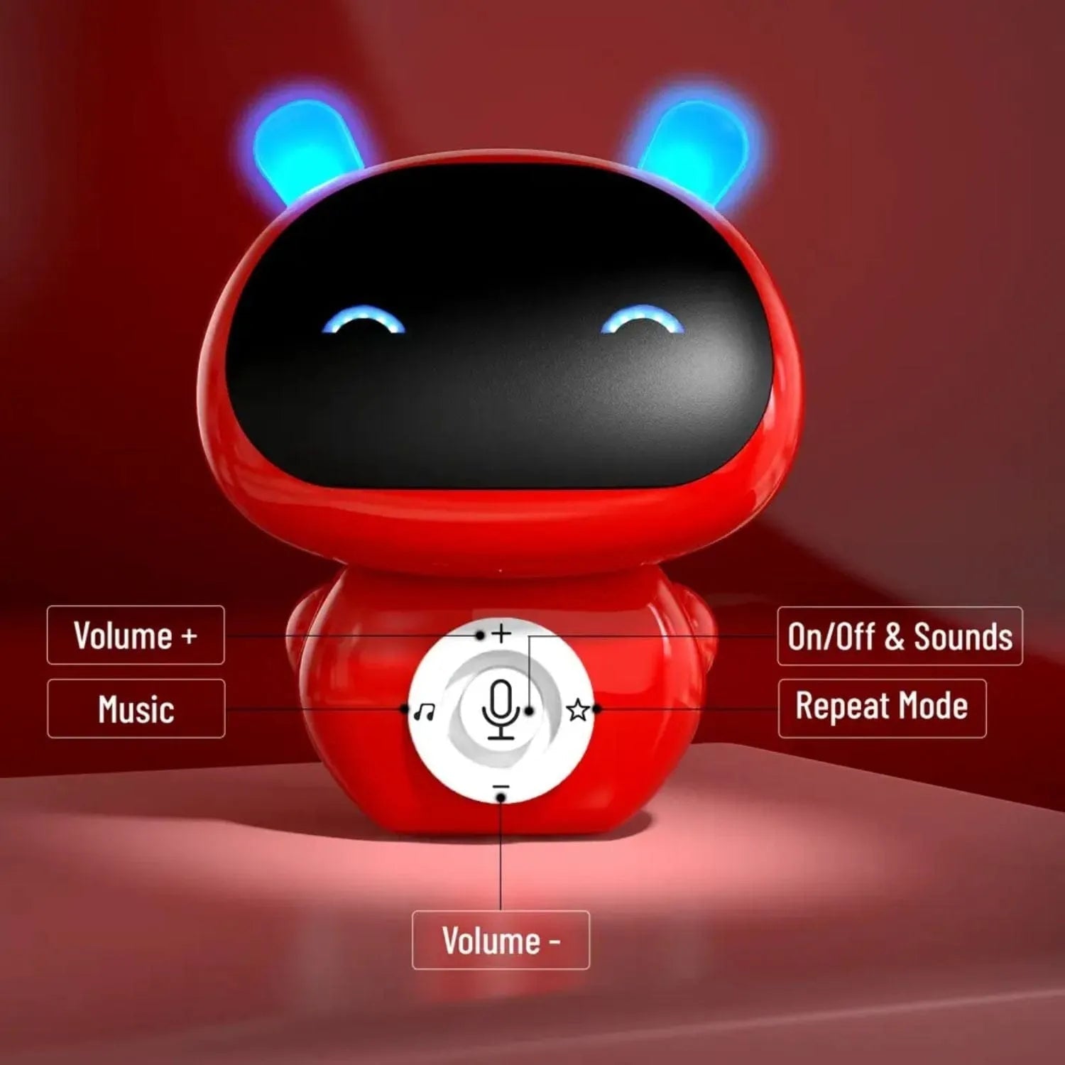 Mr Robot Interactive Talking Toy Voice Changer LED Lights Motumal-motumal