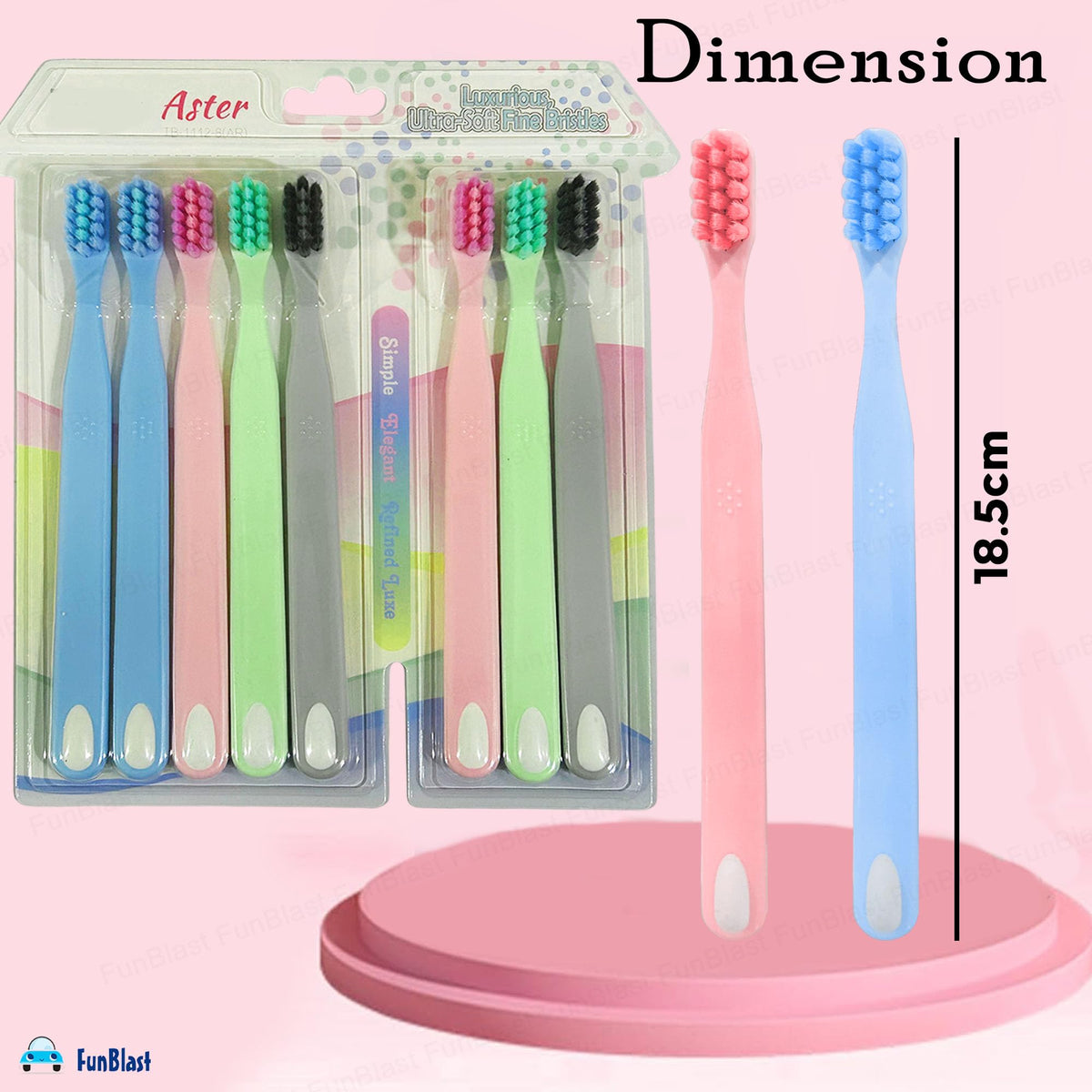 Multi Color Soft Bristles Toothbrushes All Ages Motumal-motumal
