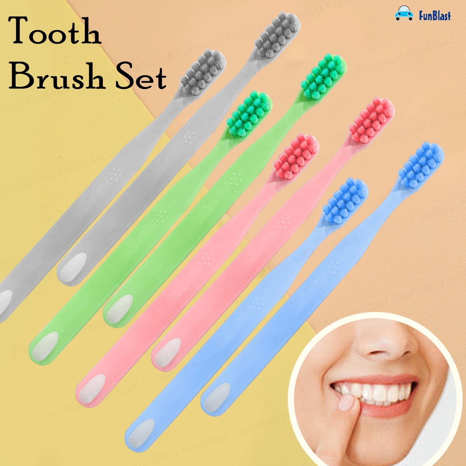 Multi Color Soft Bristles Toothbrushes All Ages Motumal-motumal