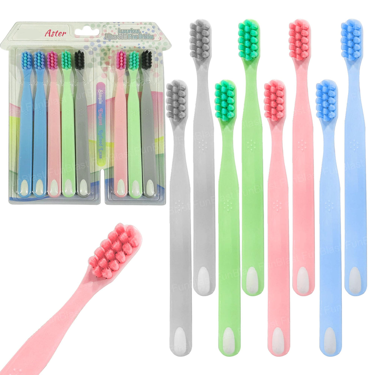 Multi Color Soft Bristles Toothbrushes All Ages Motumal-motumal