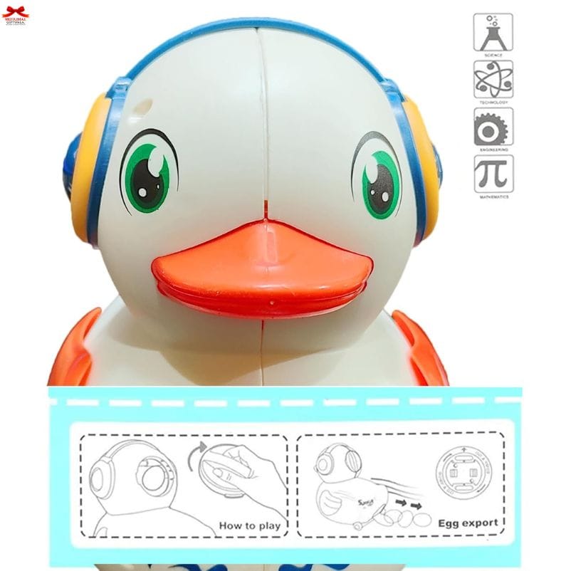 Musical Duck Egg Laying Toy Colorful Lights Music Fun Motumal-motumal