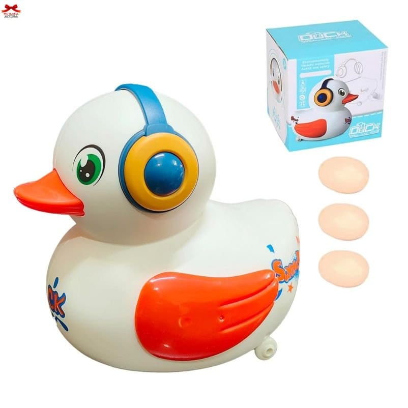 Musical Duck Egg Laying Toy Colorful Lights Music Fun Motumal-motumal