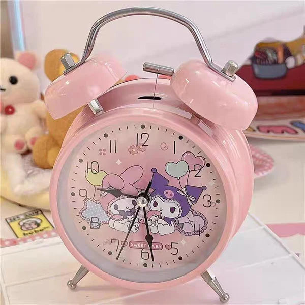My Melody Pink Twin Bell Alarm Clock Desk Decor Motumal-motumal