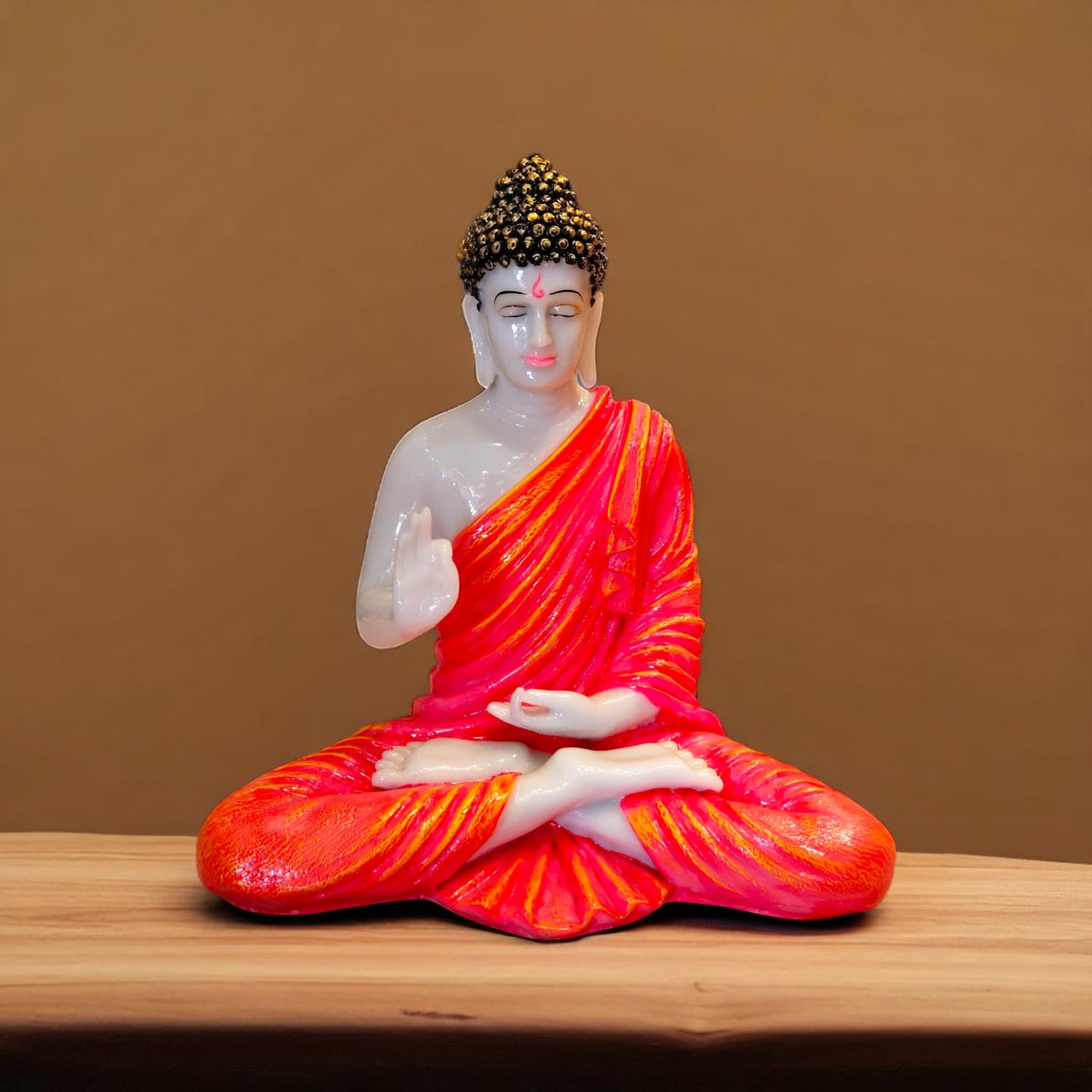Front-facing Buddha statue in blessing mudra – perfect home decor