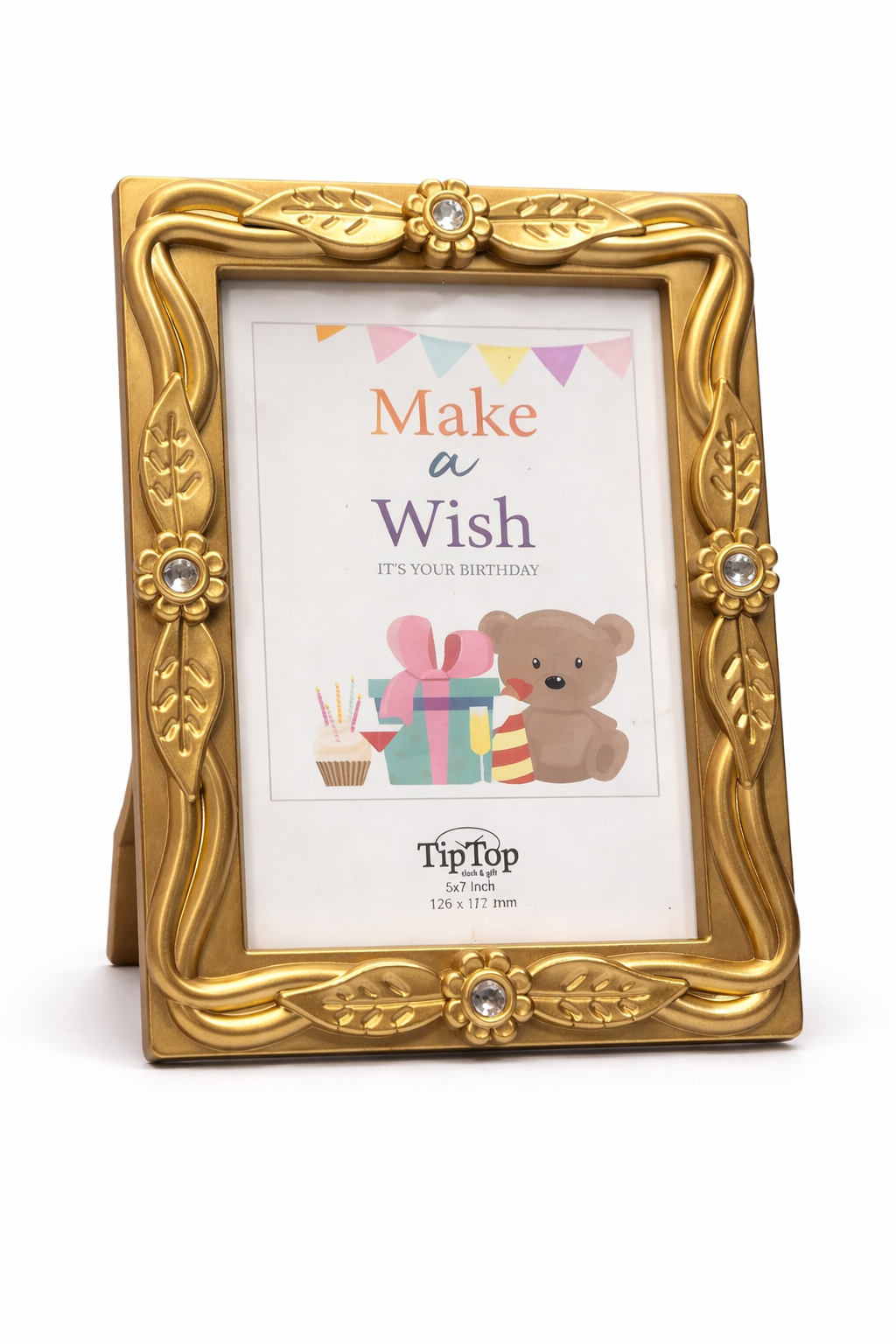 Ornate Gold Picture Frame Birthday Wishes 5x7 Inches Motumal-motumal