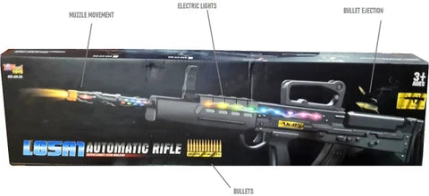 IndusBay 27 Inches Long Sniper AK 85 Toy Gun with Light & Sound – Musical Action Toy for Kids