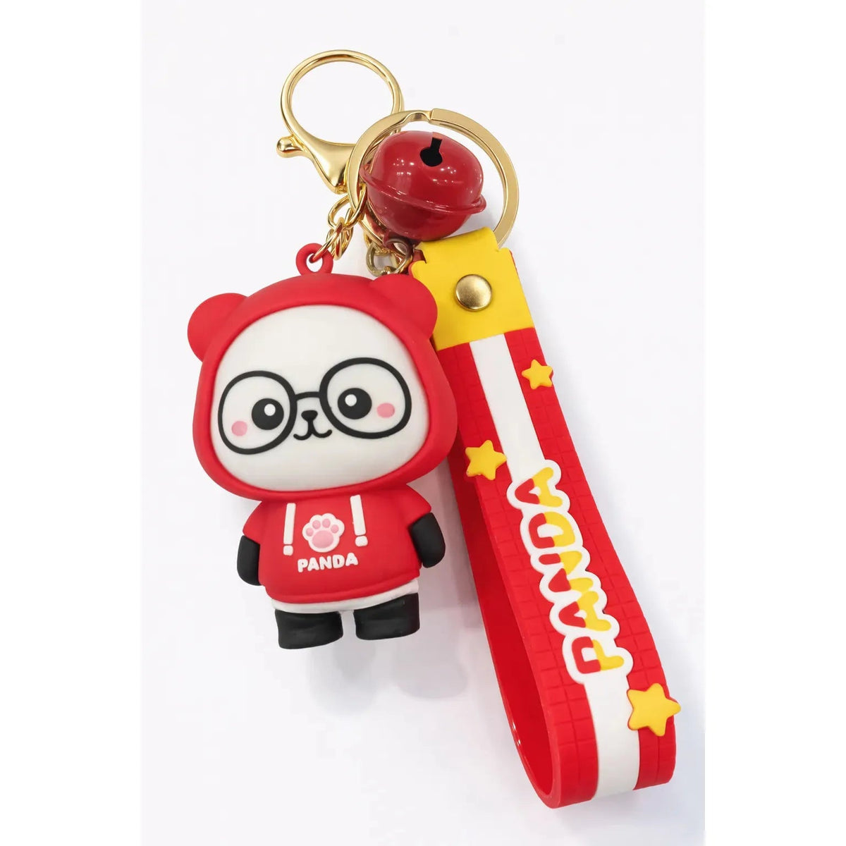 Panda Keychain Red Strap Cartoon Charm Accessory Motumal-motumal