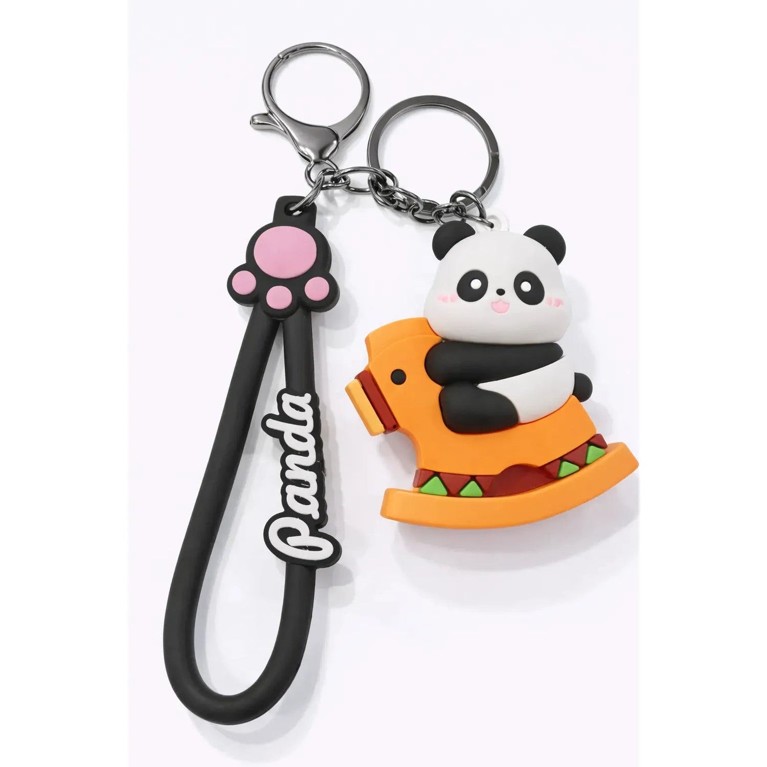 Panda Keychain Soft Rubber Strap Daily Use Motumal-motumal