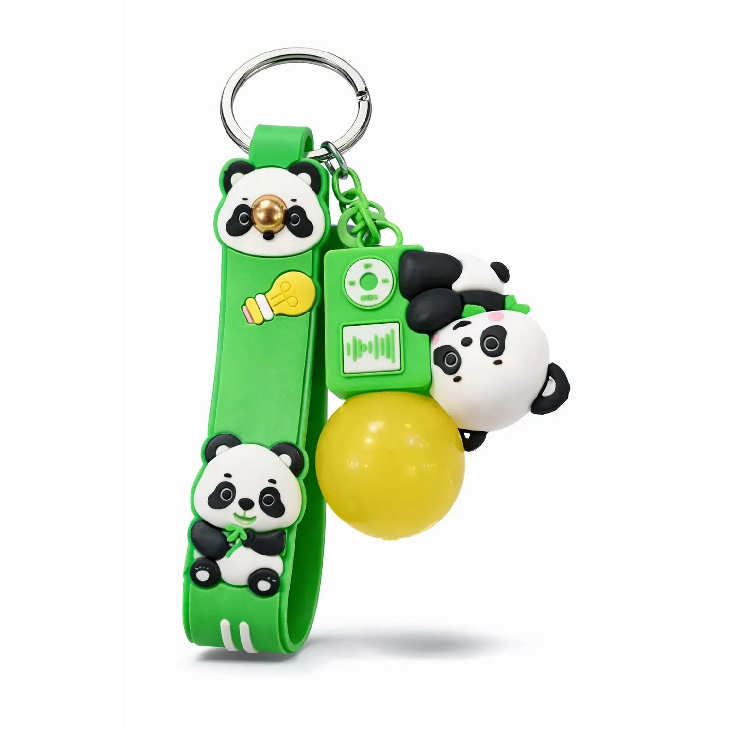 Panda MP3 Keychain Charm Cartoon Accessory Motumal-motumal