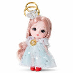 Pastel Princess Doll Keychain Crown Charm Deluxe Motumal-motumal