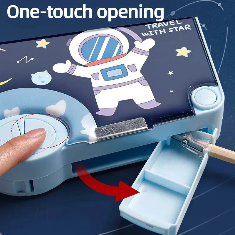 Pencil Case Multifunctional Plastic Stationery Box Large Capacity-motumal
