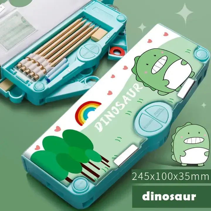 Pencil Case Multifunctional Plastic Stationery Box Large Capacity-motumal