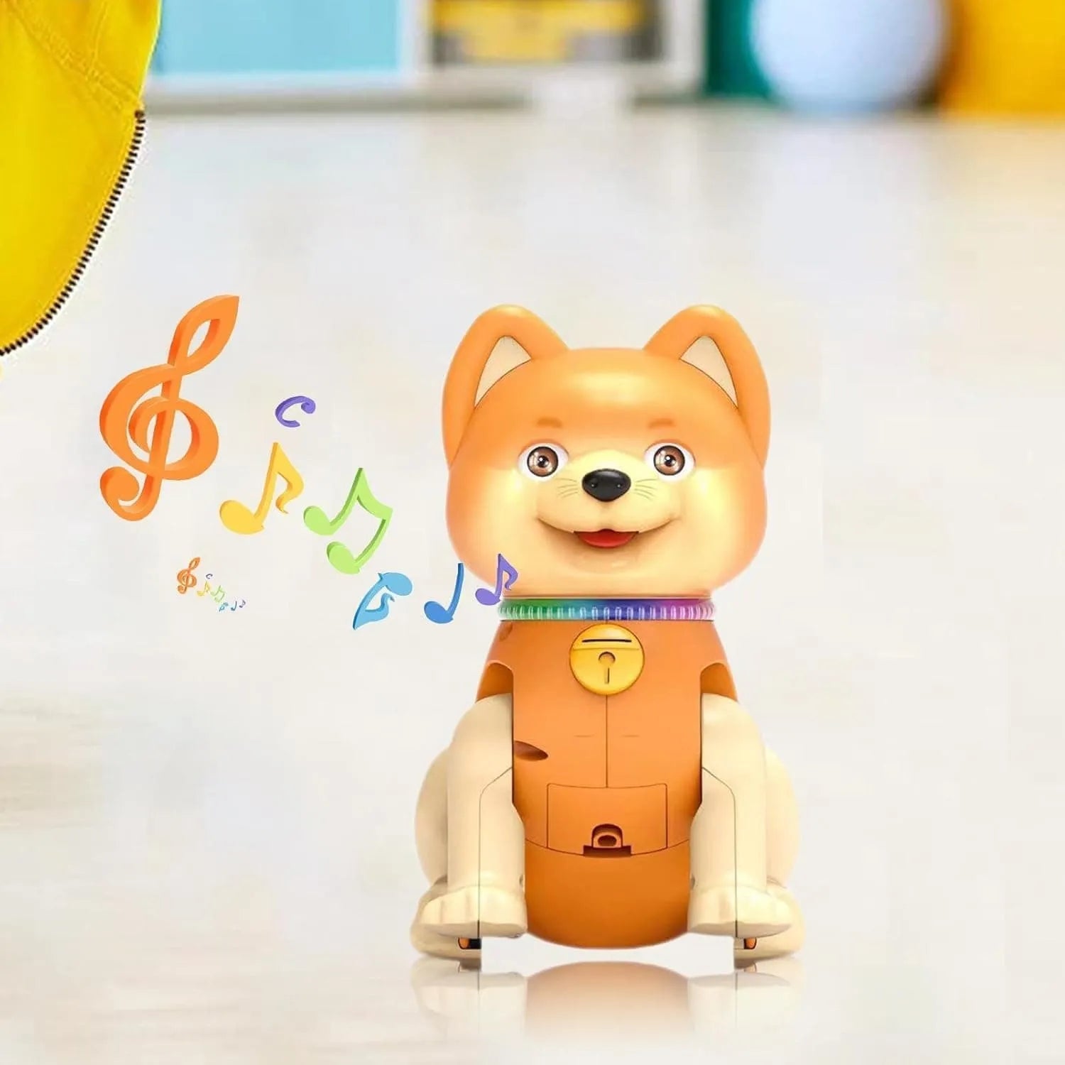 Pets Family Electric Walking Puppy Toy Music Lights Wagging Tail-motumal