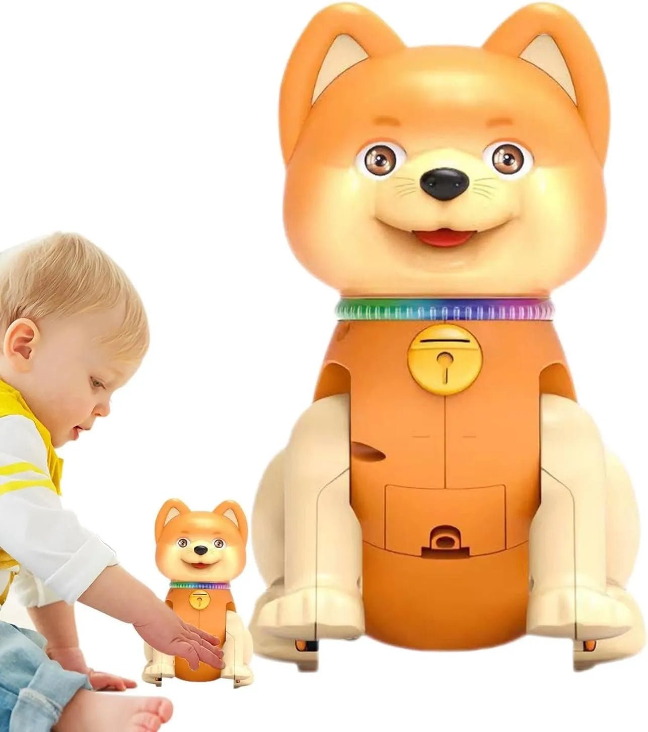 Pets Family Electric Walking Puppy Toy Music Lights Wagging Tail-motumal