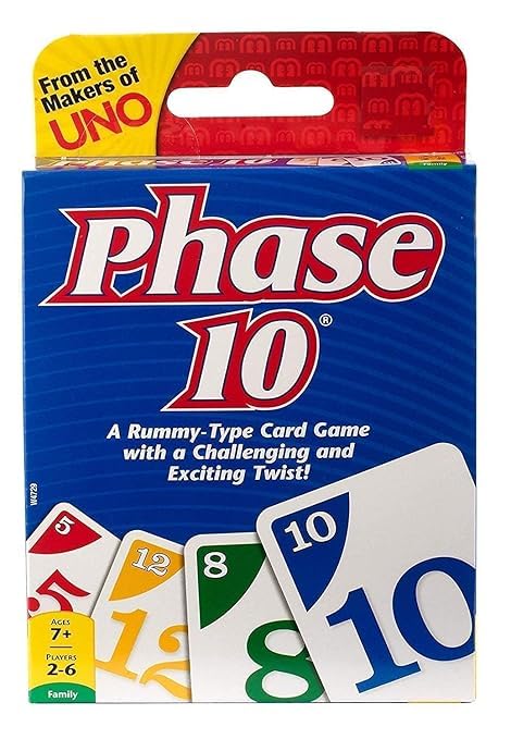 Phase 10 Card Game Ten Phases Challenge Family Fun-motumal