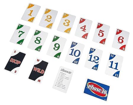 Phase 10 Card Game Ten Phases Challenge Family Fun-motumal