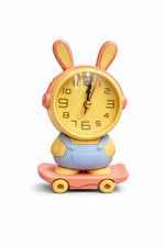 Playful Bunny Alarm Clock Skateboard Desk Decor Motumal-motumal