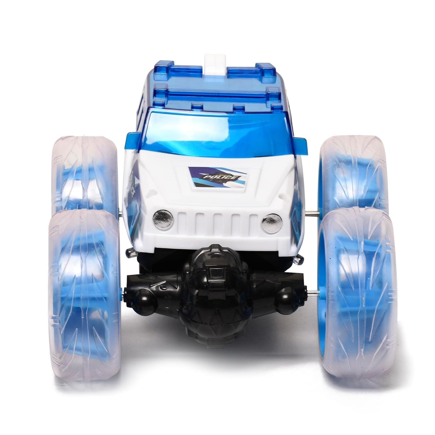 Police Hummer RC Stunt Car Rechargeable Remote Control-motumal