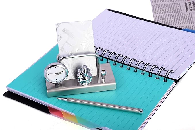Premium Stainless Steel Desk Organizer Pen Holder Watch Motumal-motumal