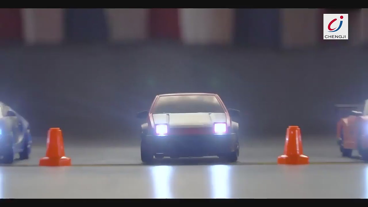 High speed 1 24 scale 4wd rc drift car demo showing smooth drifting led lights and 2 4g remote control racing action