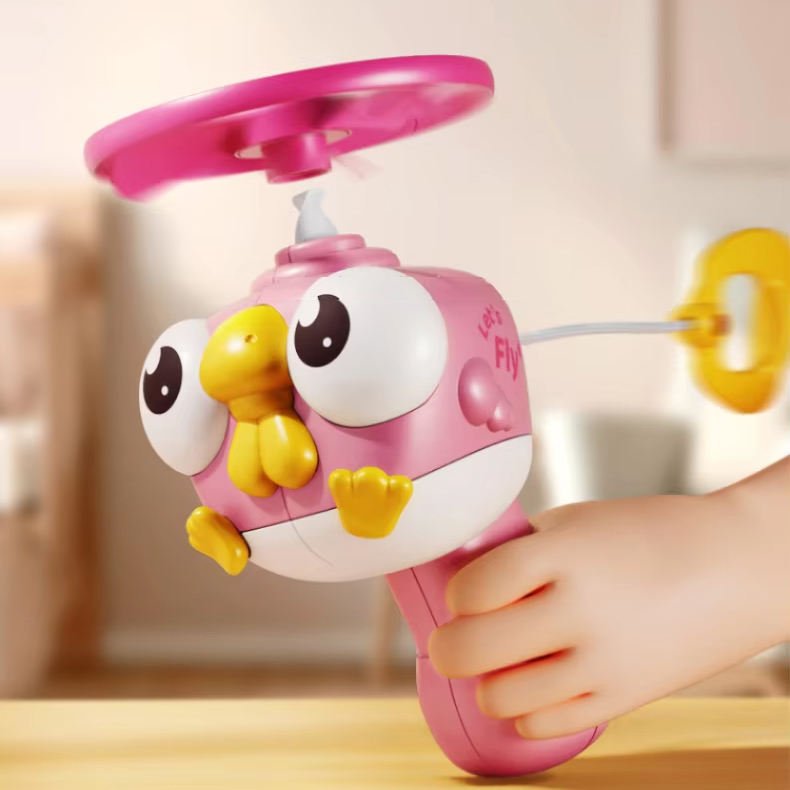 Pull String Flying Chick Toy Helicopter Rotor Motumal-motumal