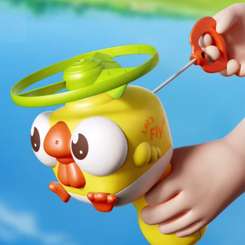 Pull String Flying Chick Toy Helicopter Rotor Motumal-motumal