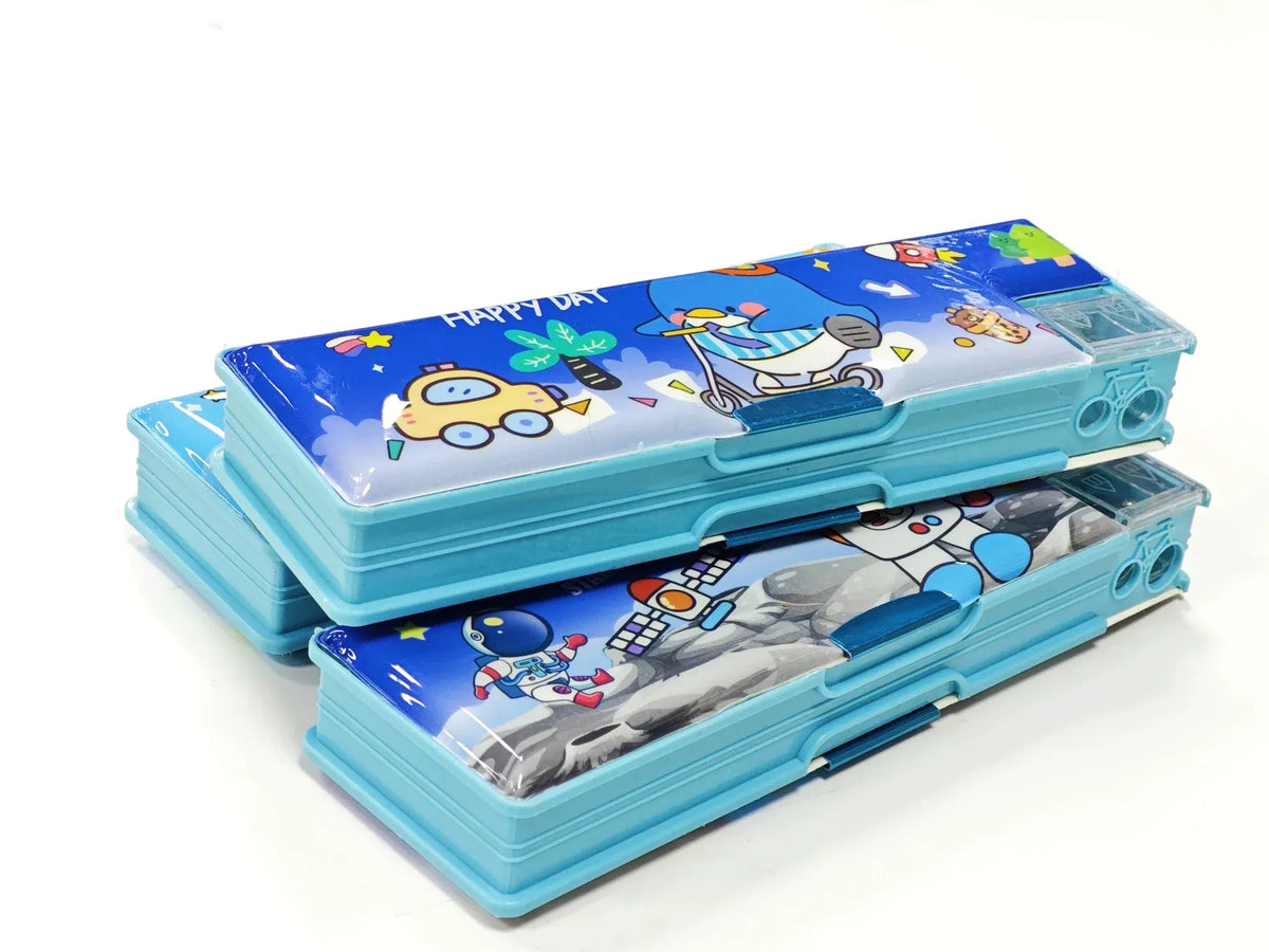 PVC PP Cartoon Magnetic Stationery Box Pencil Case Kids Motumal-motumal