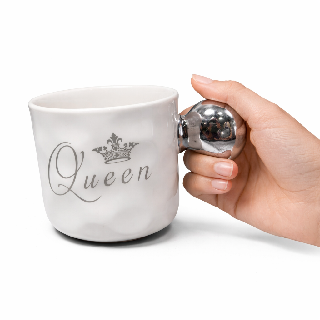 Queen Crown Ceramic Mug Gift Elegant Regal Drinkware Motumal-motumal