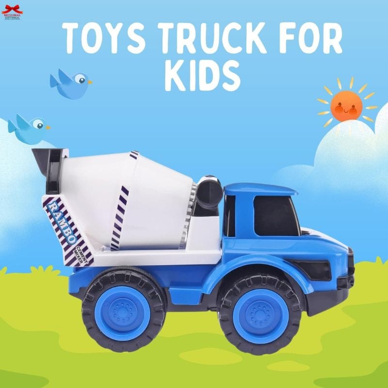 Rambo Cement Mixer Truck Friction Powered Construction Toy Motumal-motumal