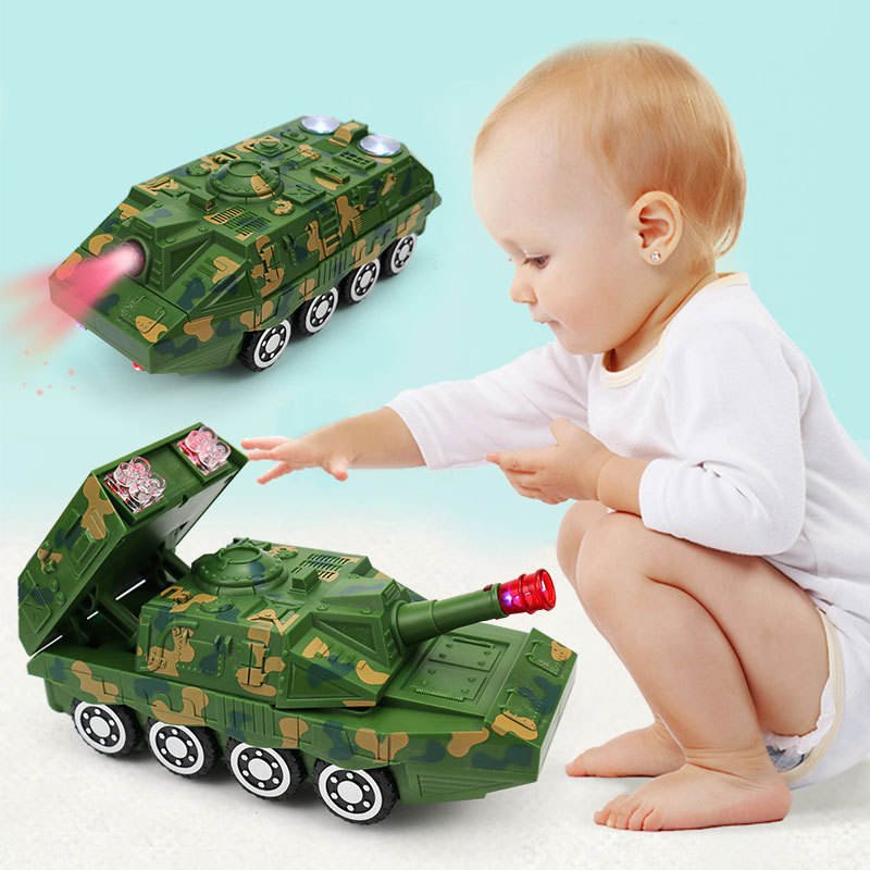 Remote Control Military Tank Toy Music Lights Sounds Motumal-motumal
