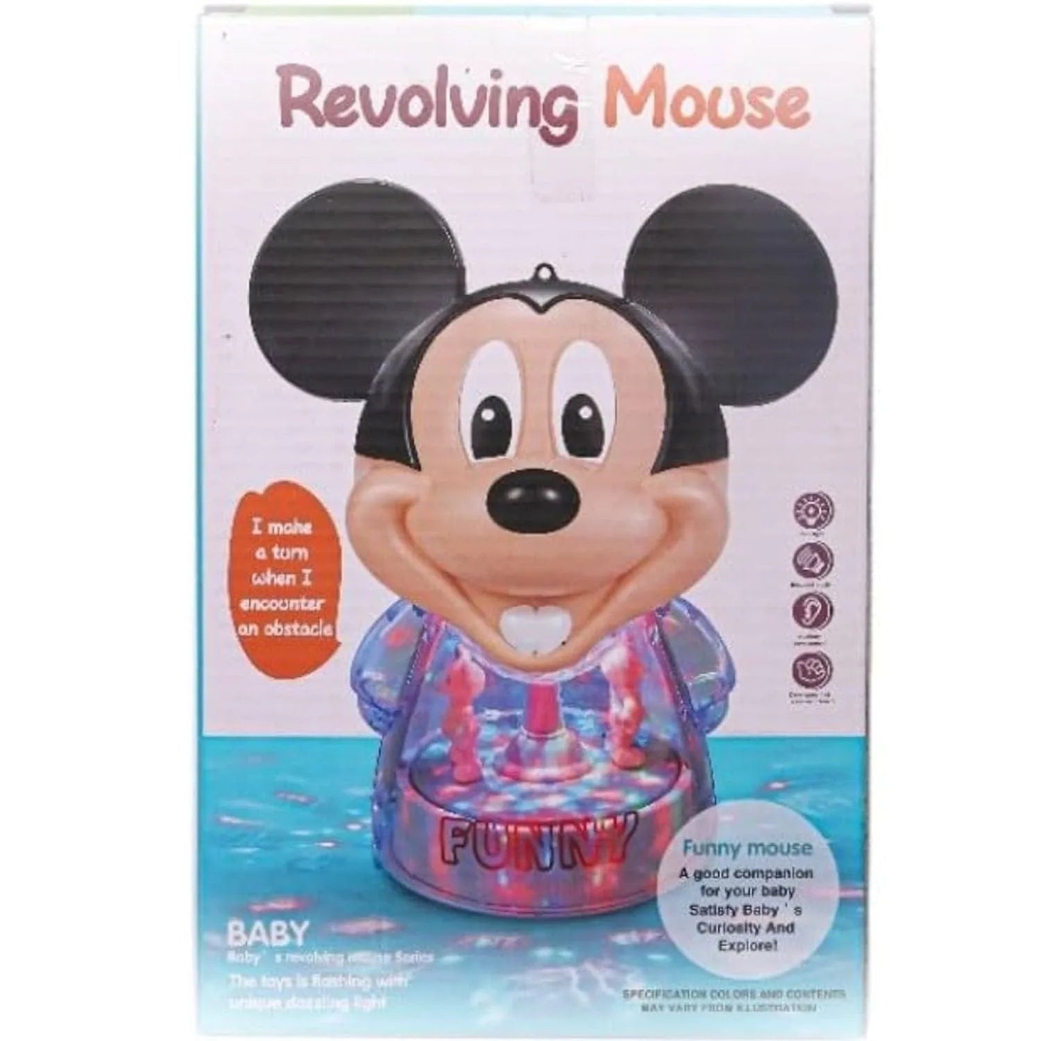 Revolving Mouse Musical Light 360° Rotating Baby Toy Motumal-motumal
