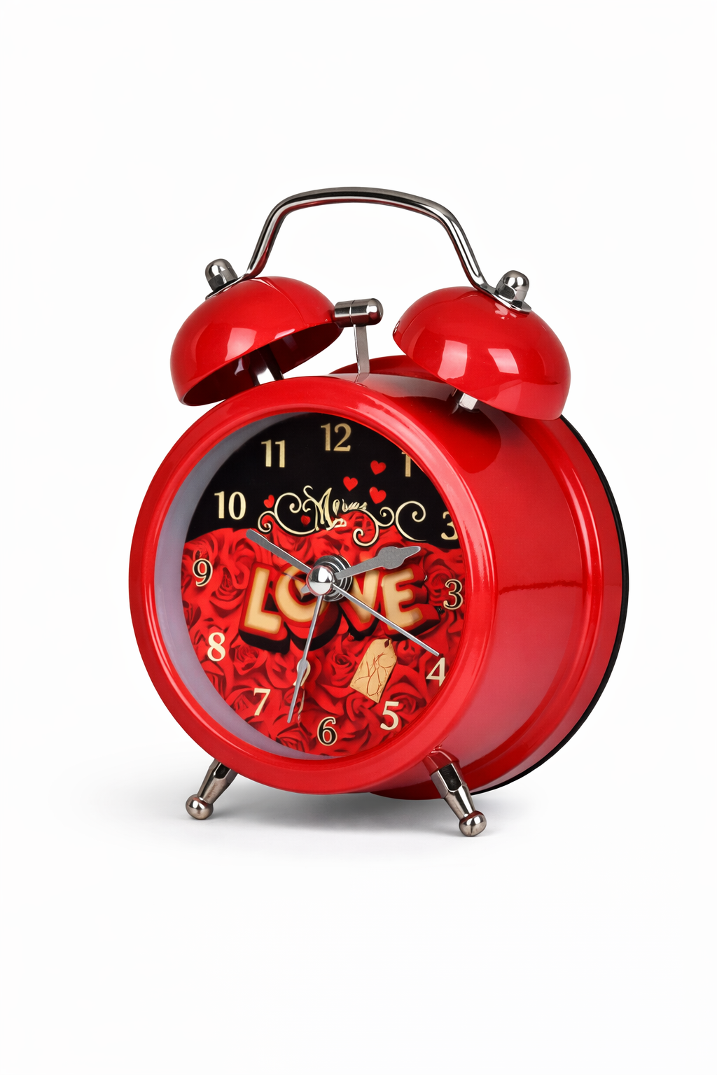 Romantic Love Alarm Clock Red Roses Design Motumal-motumal
