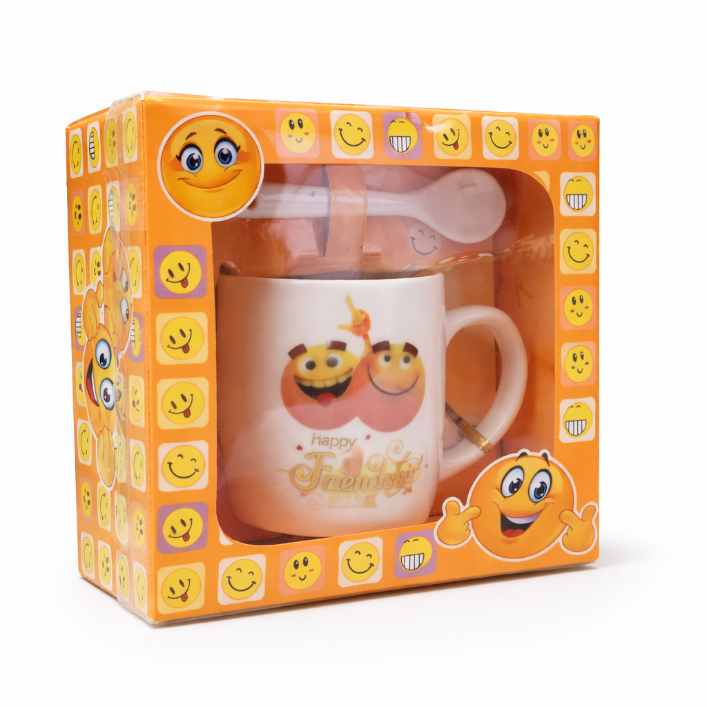 Smiley Face Ceramic Mug Gift Box Emoji Coffee Cup Joyful-motumal