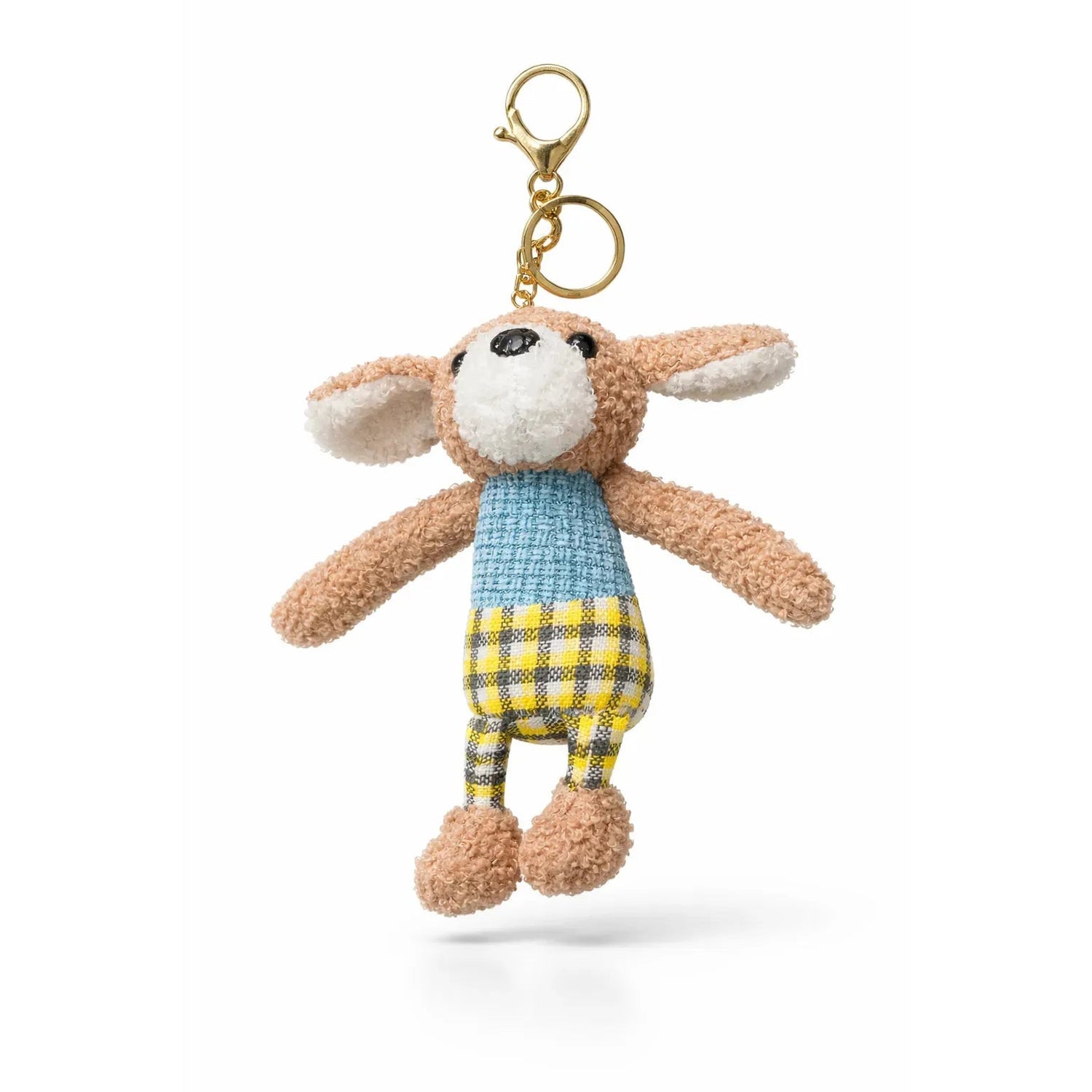 Soft Plush Dog Keychain Knitted Outfit Accessory Motumal-motumal