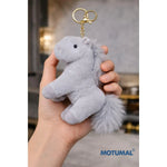 Soft Plush Horse Keychain Long Fluffy Tail Motumal-motumal