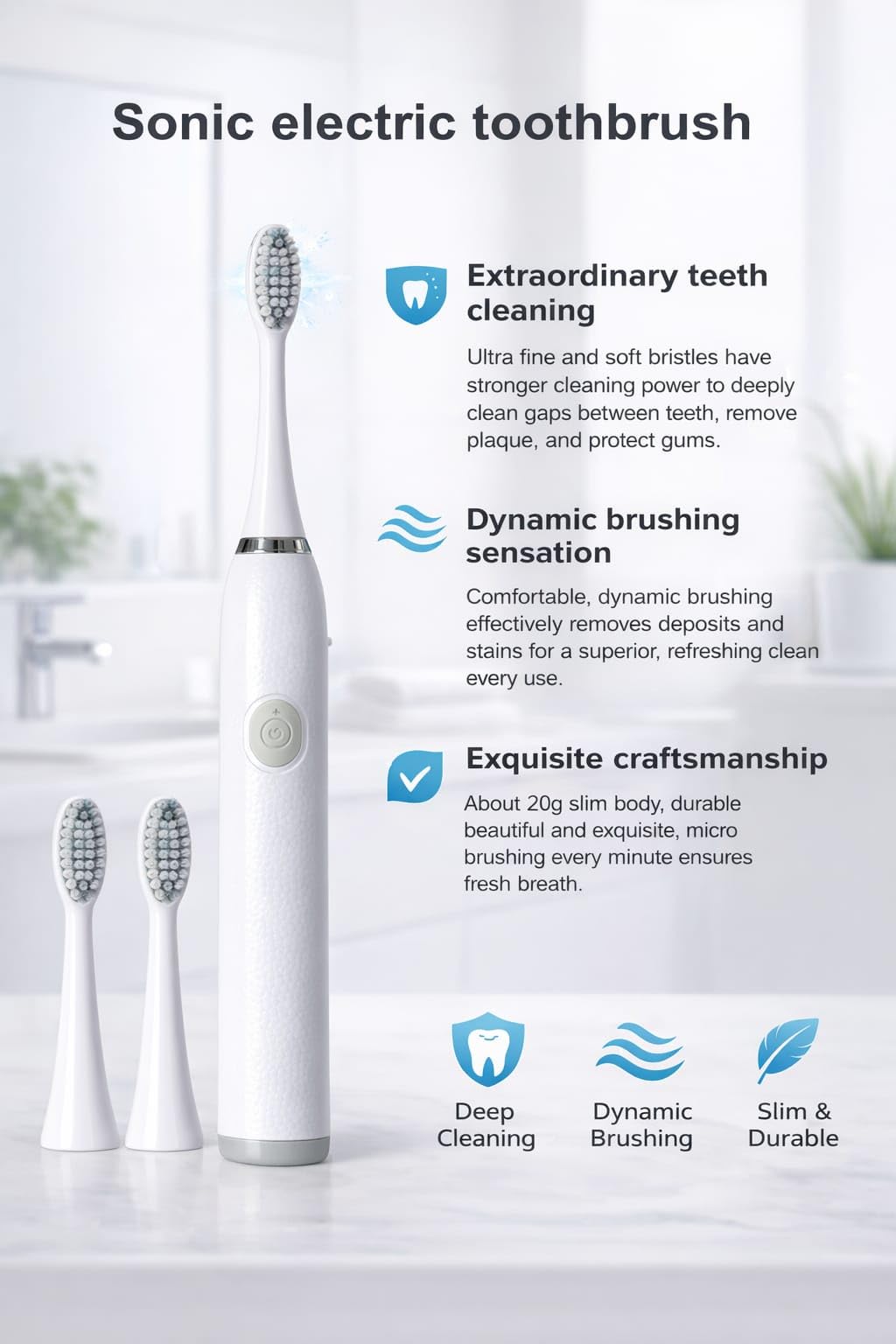 Sonic Electric Toothbrush Adults Replacement Heads Motumal-motumal
