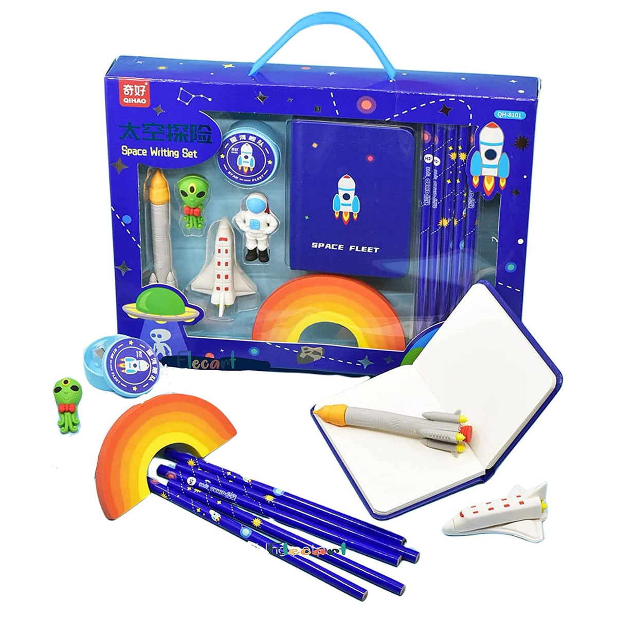Space Exploration Stationery Kit Kids Pencils Diary Rocket Motumal-motumal