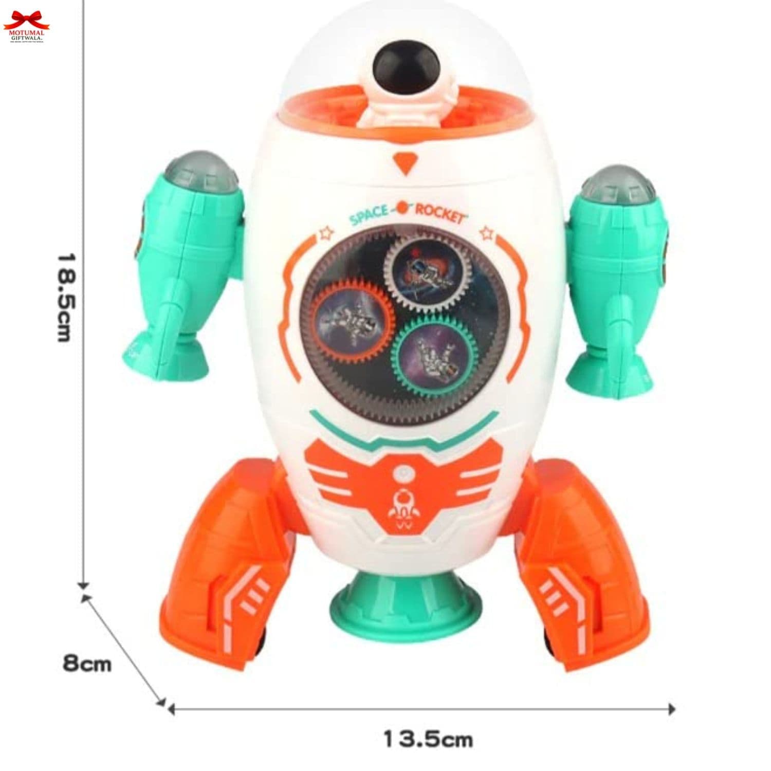 Space Rocket Dancing Robot Toy Music Lights Motumal-motumal