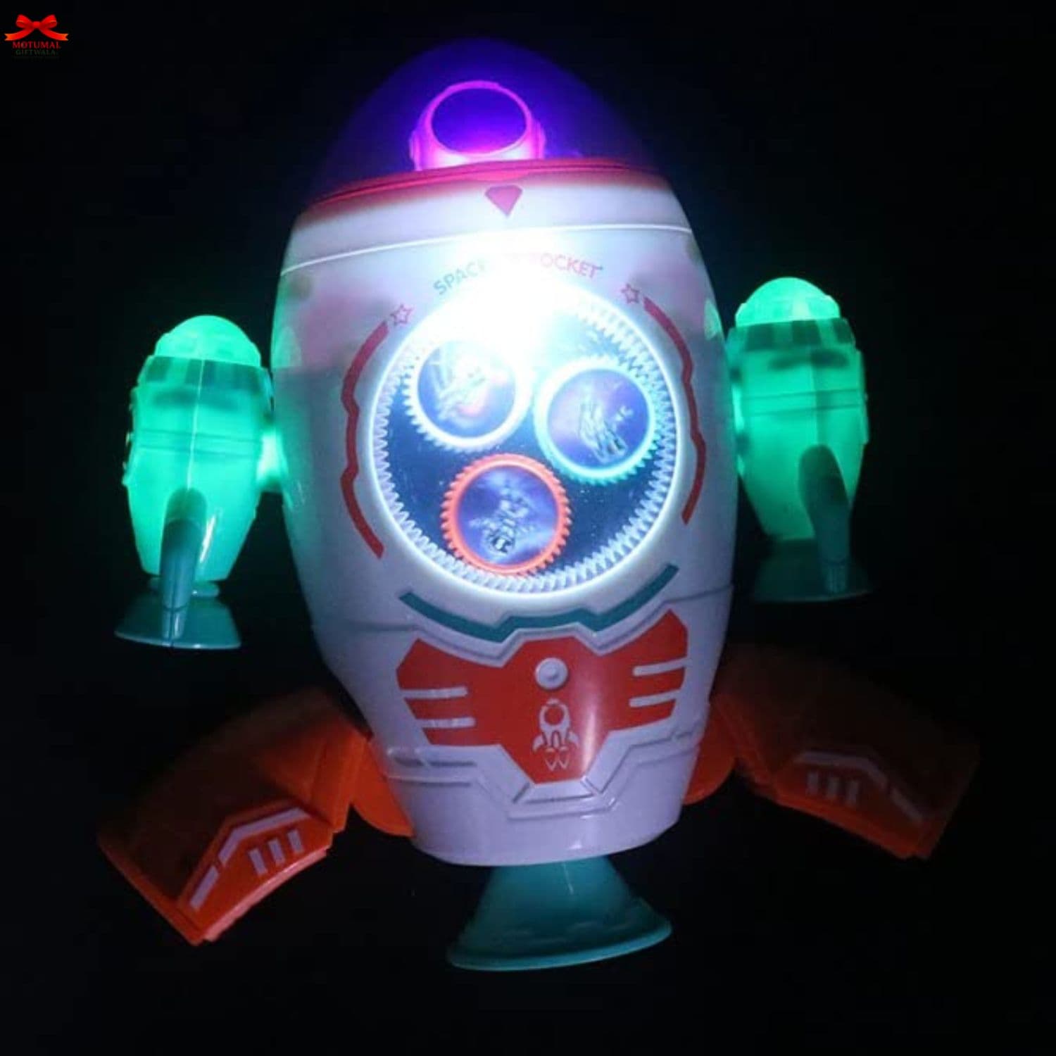 Space Rocket Dancing Robot Toy Music Lights Motumal-motumal