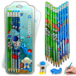 Space Themed Rubber Tip Pencils Educational Gift Kids Motumal-motumal