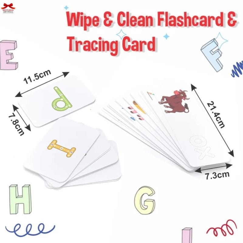 Spelling Genius Wooden Alphabet Game Wipe Clean Cards Motumal-motumal