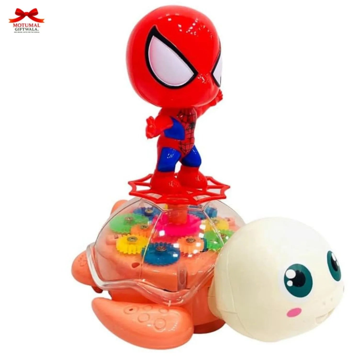 Spider-Man Gear Turtle Toy Lights Music Projection Motumal-motumal