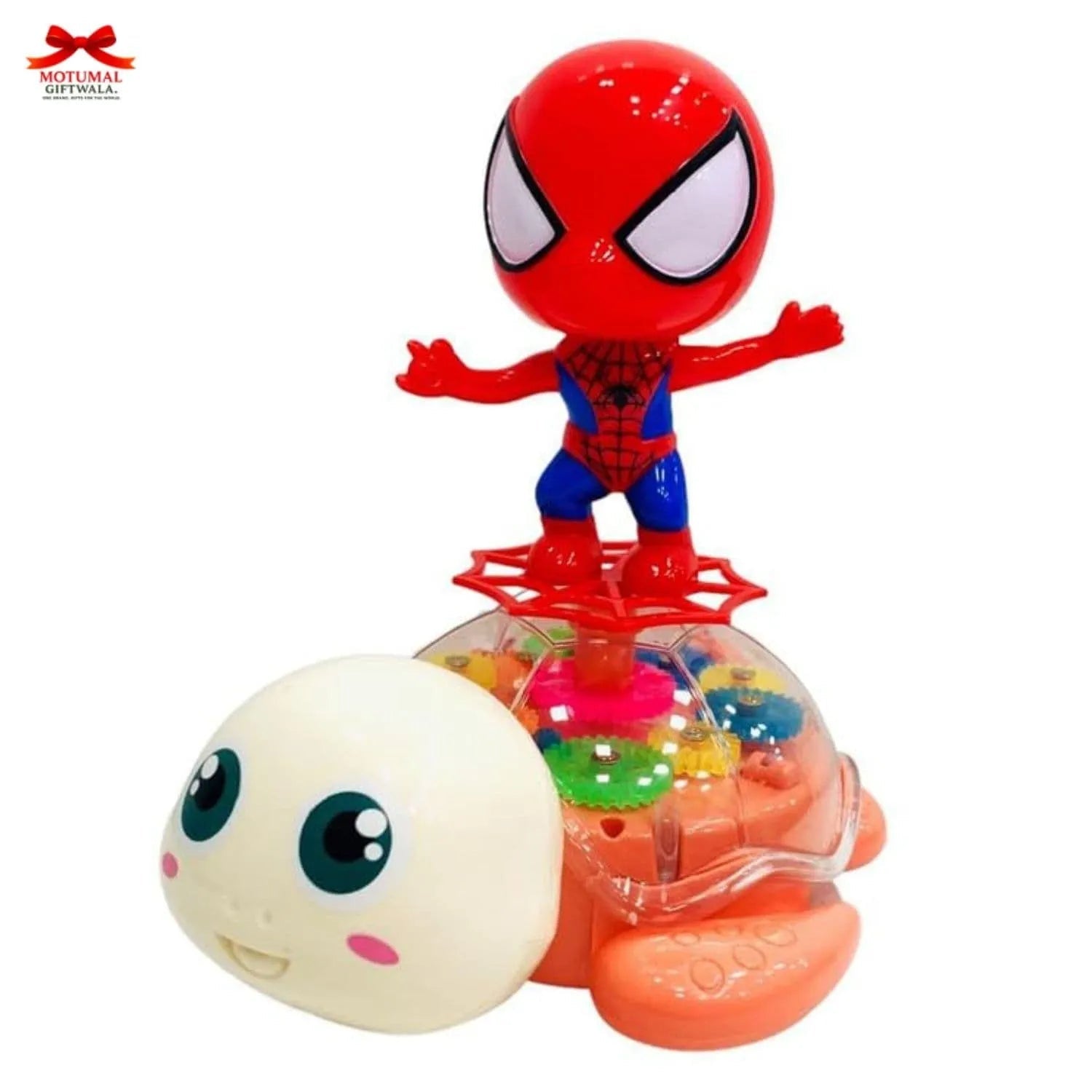 Spider-Man Gear Turtle Toy Lights Music Projection Motumal-motumal