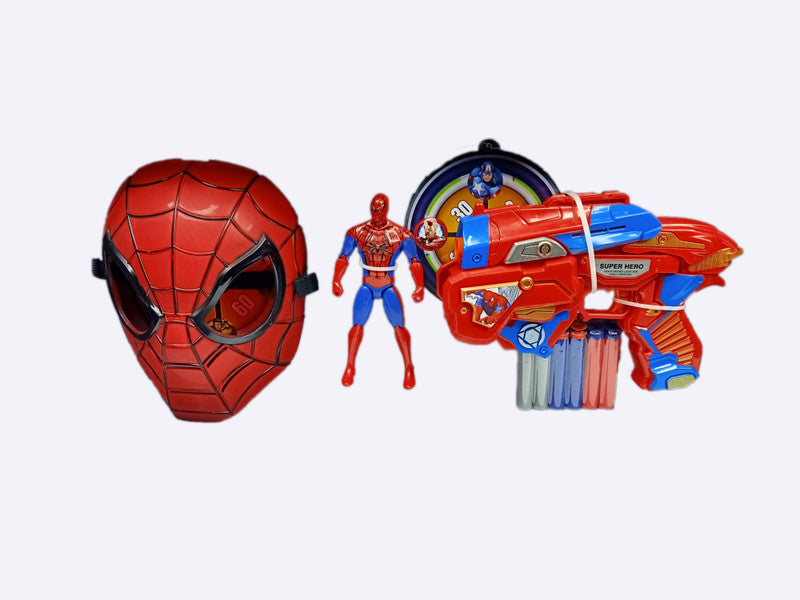 Avengers Super Power Hero Mask with Toy Gun – Superhero Role Play Set for Kids