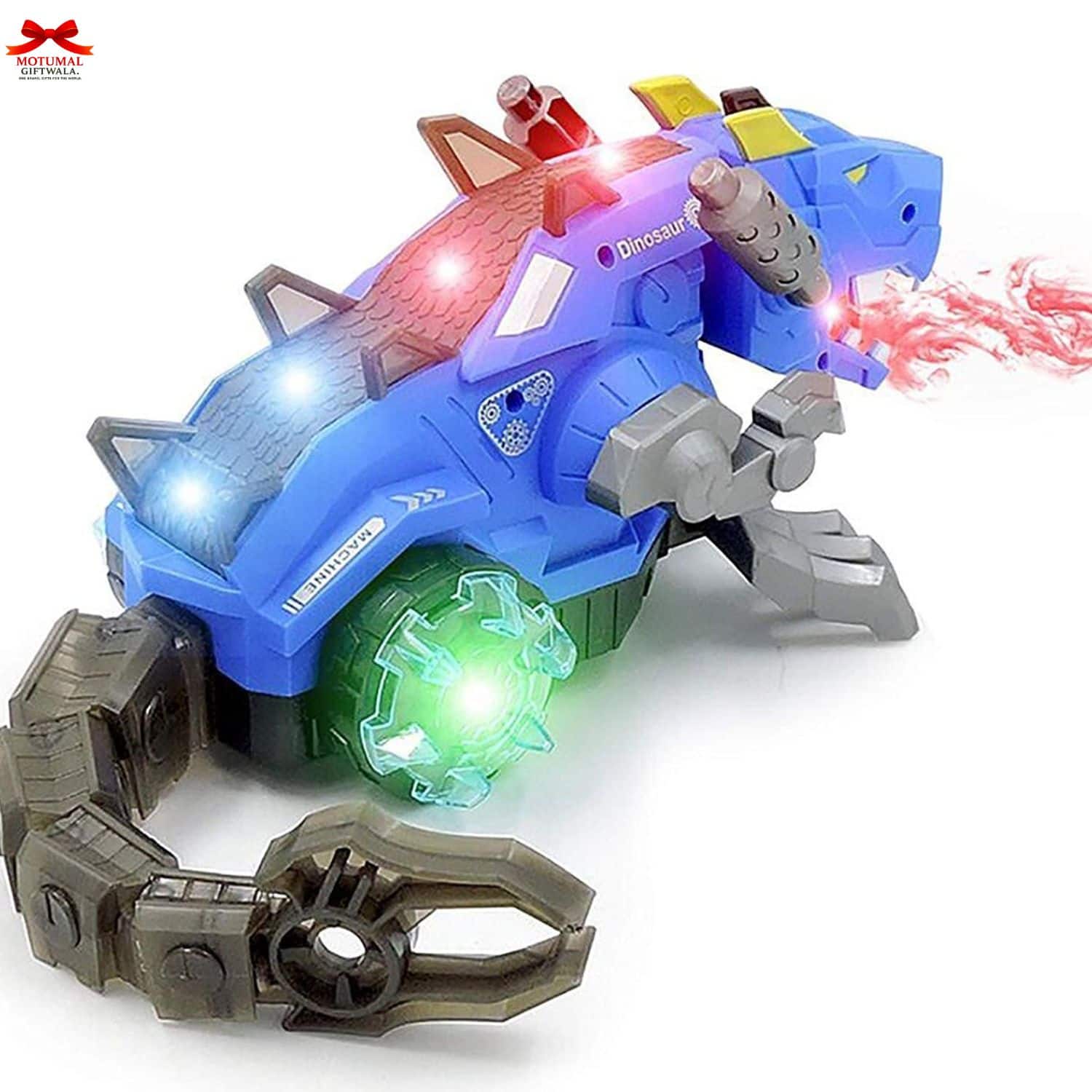 Spray Dinosaur Toy Mechanical Dragon LED Light Smoke Action Motumal-motumal