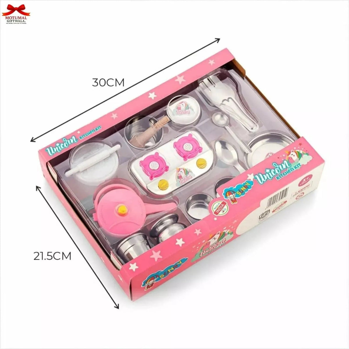 Sunny Unicorn Pink Kitchen Play Toys Pretend Cooking Motumal-motumal