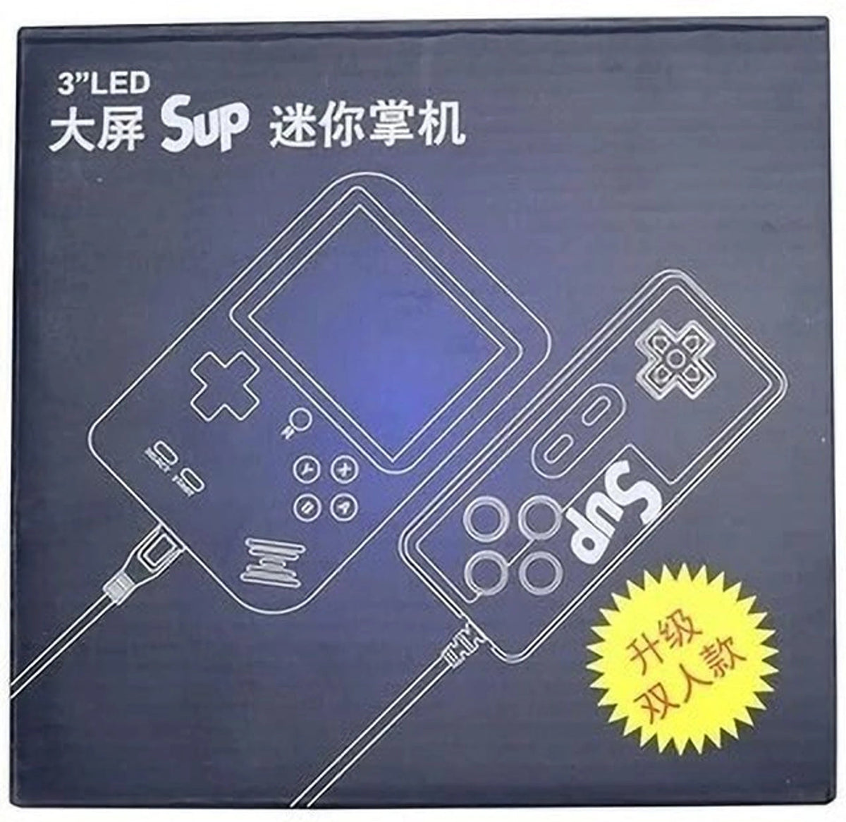 SUP Retro Handheld Game Console 400 Built-In Games Yellow-motumal