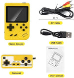SUP Retro Handheld Game Console 400 Built-In Games Yellow-motumal